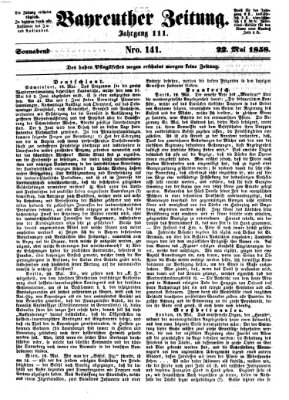 Bayreuther Zeitung Samstag 22. Mai 1858