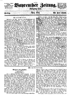 Bayreuther Zeitung Freitag 25. Juni 1858