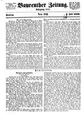 Bayreuther Zeitung Sonntag 4. Juli 1858