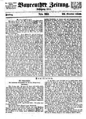 Bayreuther Zeitung Freitag 22. Oktober 1858