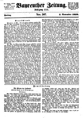 Bayreuther Zeitung Freitag 5. November 1858