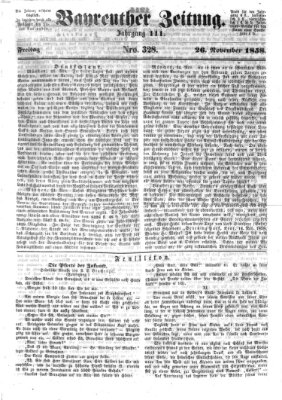 Bayreuther Zeitung Freitag 26. November 1858