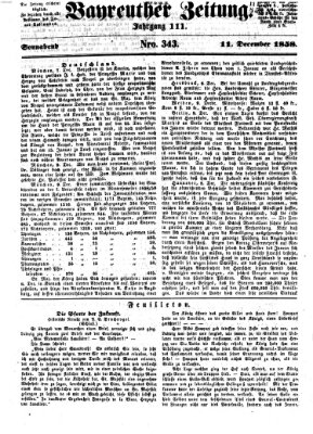 Bayreuther Zeitung Samstag 11. Dezember 1858