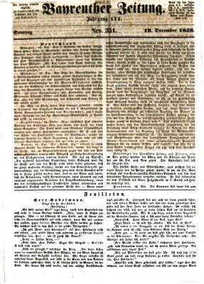 Bayreuther Zeitung Sonntag 19. Dezember 1858