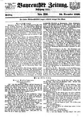 Bayreuther Zeitung Freitag 24. Dezember 1858