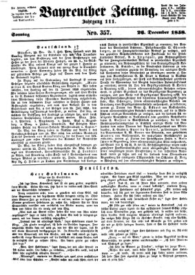 Bayreuther Zeitung Sonntag 26. Dezember 1858