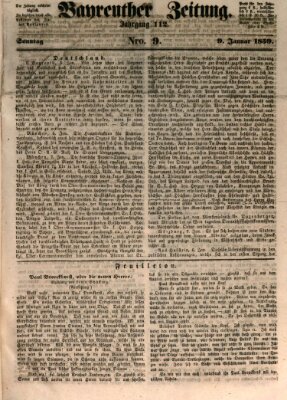 Bayreuther Zeitung Sonntag 9. Januar 1859