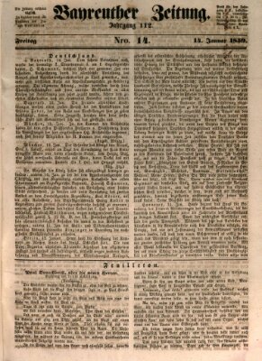 Bayreuther Zeitung Freitag 14. Januar 1859