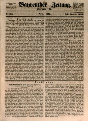 Bayreuther Zeitung Freitag 28. Januar 1859