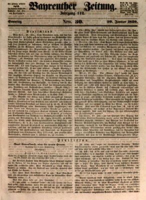Bayreuther Zeitung Sonntag 30. Januar 1859