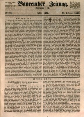 Bayreuther Zeitung Freitag 25. Februar 1859