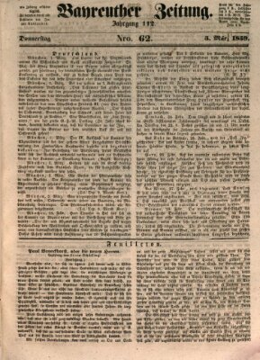 Bayreuther Zeitung Donnerstag 3. März 1859