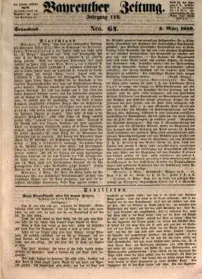 Bayreuther Zeitung Samstag 5. März 1859