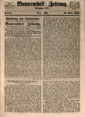 Bayreuther Zeitung Freitag 25. März 1859