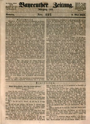 Bayreuther Zeitung Sonntag 8. Mai 1859