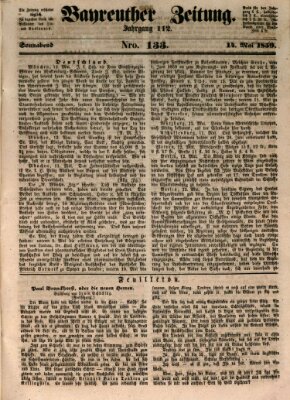 Bayreuther Zeitung Samstag 14. Mai 1859