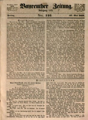 Bayreuther Zeitung Freitag 27. Mai 1859