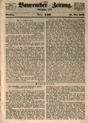 Bayreuther Zeitung Dienstag 31. Mai 1859