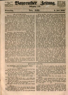 Bayreuther Zeitung Donnerstag 2. Juni 1859