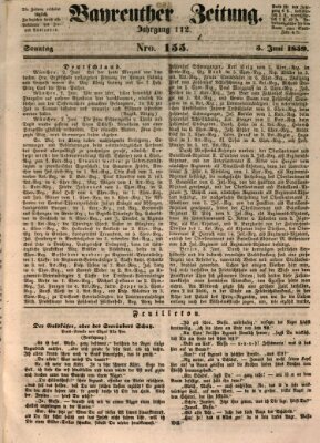 Bayreuther Zeitung Sonntag 5. Juni 1859