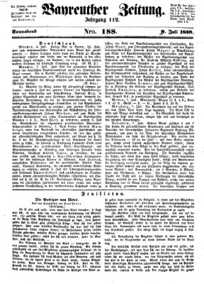 Bayreuther Zeitung Samstag 9. Juli 1859