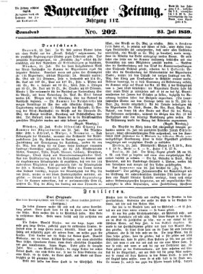 Bayreuther Zeitung Samstag 23. Juli 1859