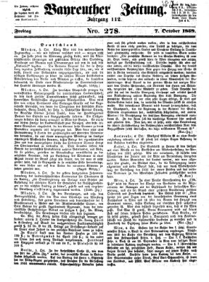 Bayreuther Zeitung Freitag 7. Oktober 1859