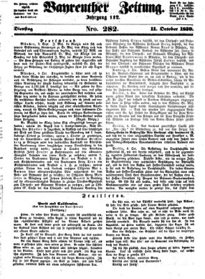 Bayreuther Zeitung Dienstag 11. Oktober 1859