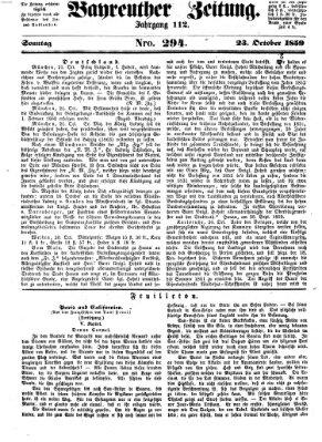 Bayreuther Zeitung Sonntag 23. Oktober 1859