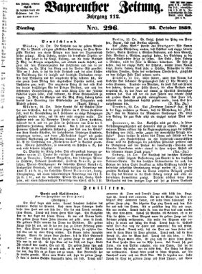 Bayreuther Zeitung Dienstag 25. Oktober 1859