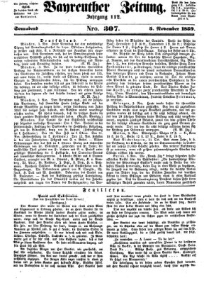 Bayreuther Zeitung Samstag 5. November 1859