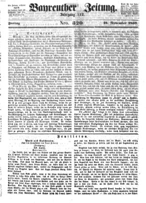 Bayreuther Zeitung Freitag 18. November 1859