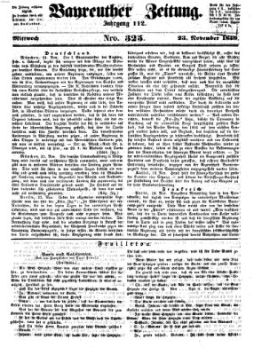 Bayreuther Zeitung Mittwoch 23. November 1859