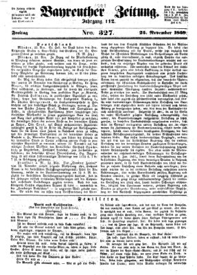 Bayreuther Zeitung Mittwoch 23. November 1859