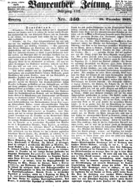 Bayreuther Zeitung Sonntag 18. Dezember 1859