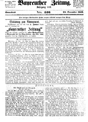 Bayreuther Zeitung Samstag 24. Dezember 1859