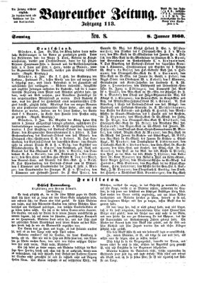 Bayreuther Zeitung Sonntag 8. Januar 1860