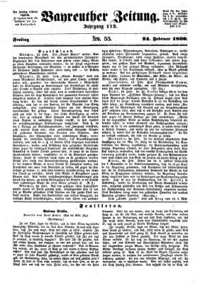 Bayreuther Zeitung Freitag 24. Februar 1860