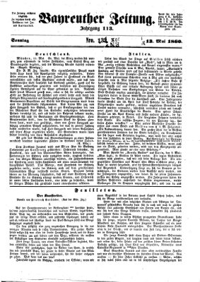 Bayreuther Zeitung Sonntag 13. Mai 1860