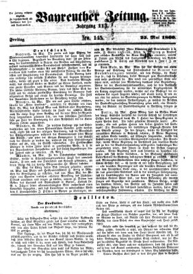 Bayreuther Zeitung Freitag 25. Mai 1860