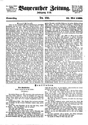 Bayreuther Zeitung Donnerstag 31. Mai 1860