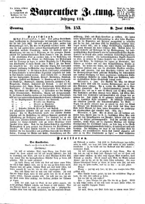 Bayreuther Zeitung Sonntag 3. Juni 1860