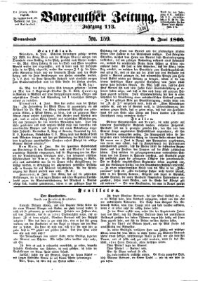 Bayreuther Zeitung Samstag 9. Juni 1860