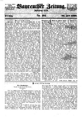 Bayreuther Zeitung Dienstag 24. Juli 1860