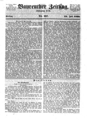 Bayreuther Zeitung Freitag 27. Juli 1860