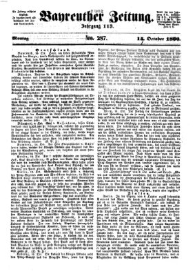 Bayreuther Zeitung Montag 15. Oktober 1860