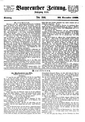 Bayreuther Zeitung Sonntag 23. Dezember 1860