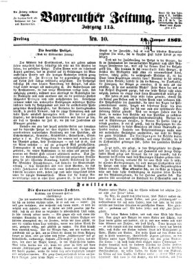 Bayreuther Zeitung Freitag 10. Januar 1862