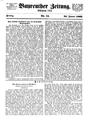 Bayreuther Zeitung Freitag 24. Januar 1862