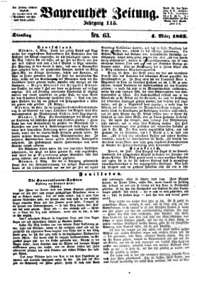 Bayreuther Zeitung Dienstag 4. März 1862